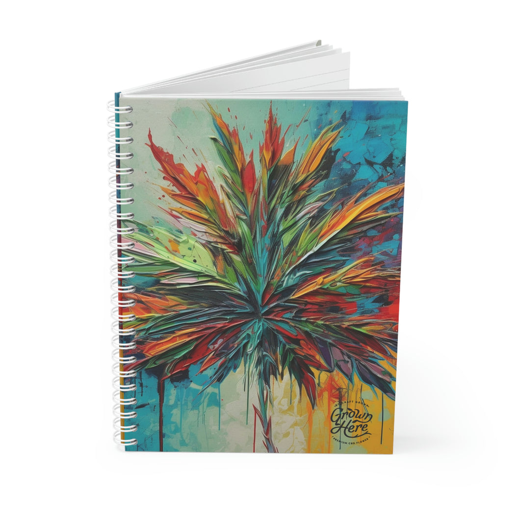 Spiral Budtender Notebook - AI Generated Art Hemp Flower